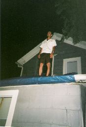 On top of the roof